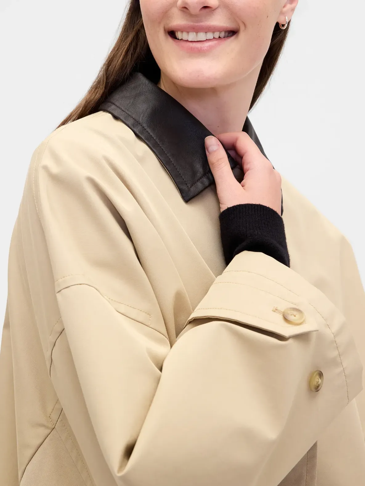 Twill Oversized Trench Coat
