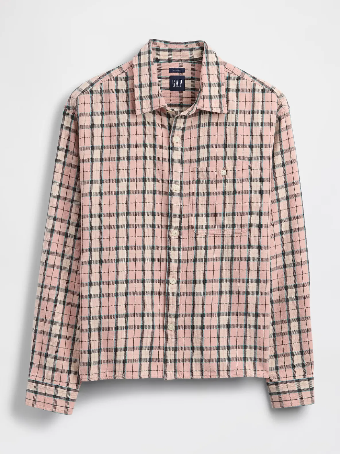 Twill Straight-Hem Shirt