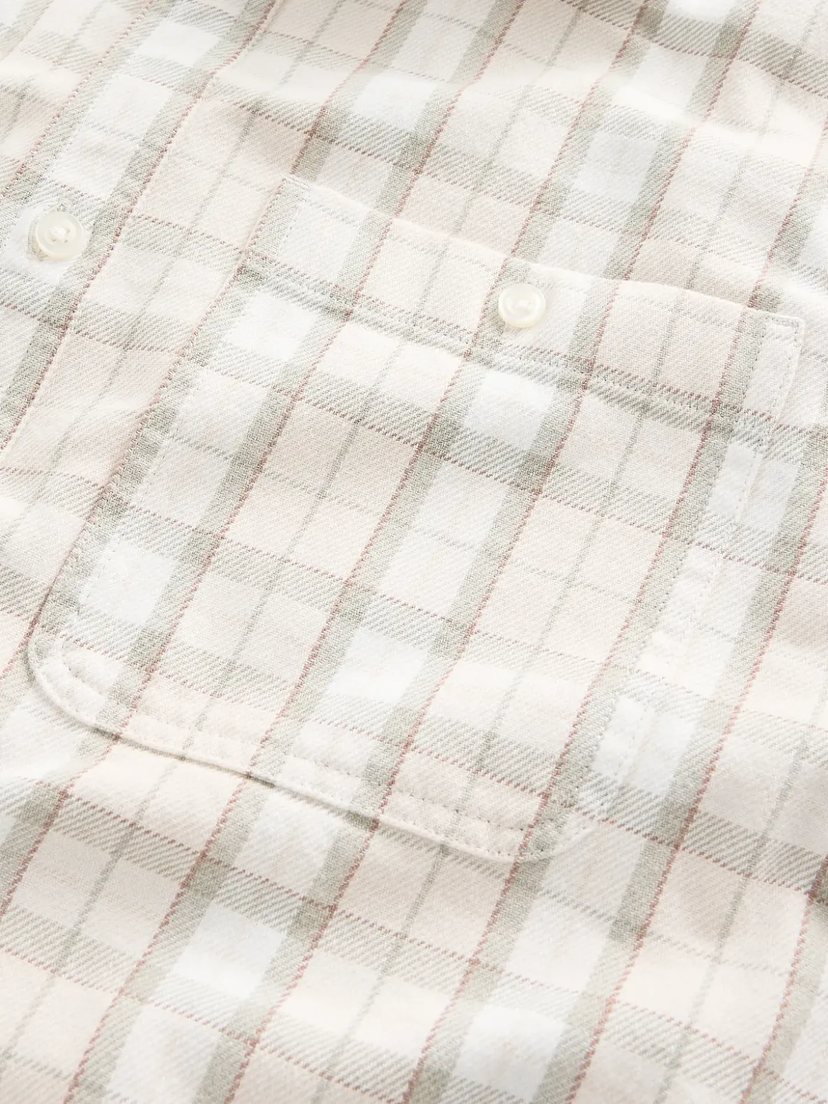 Twill Straight-Hem Shirt