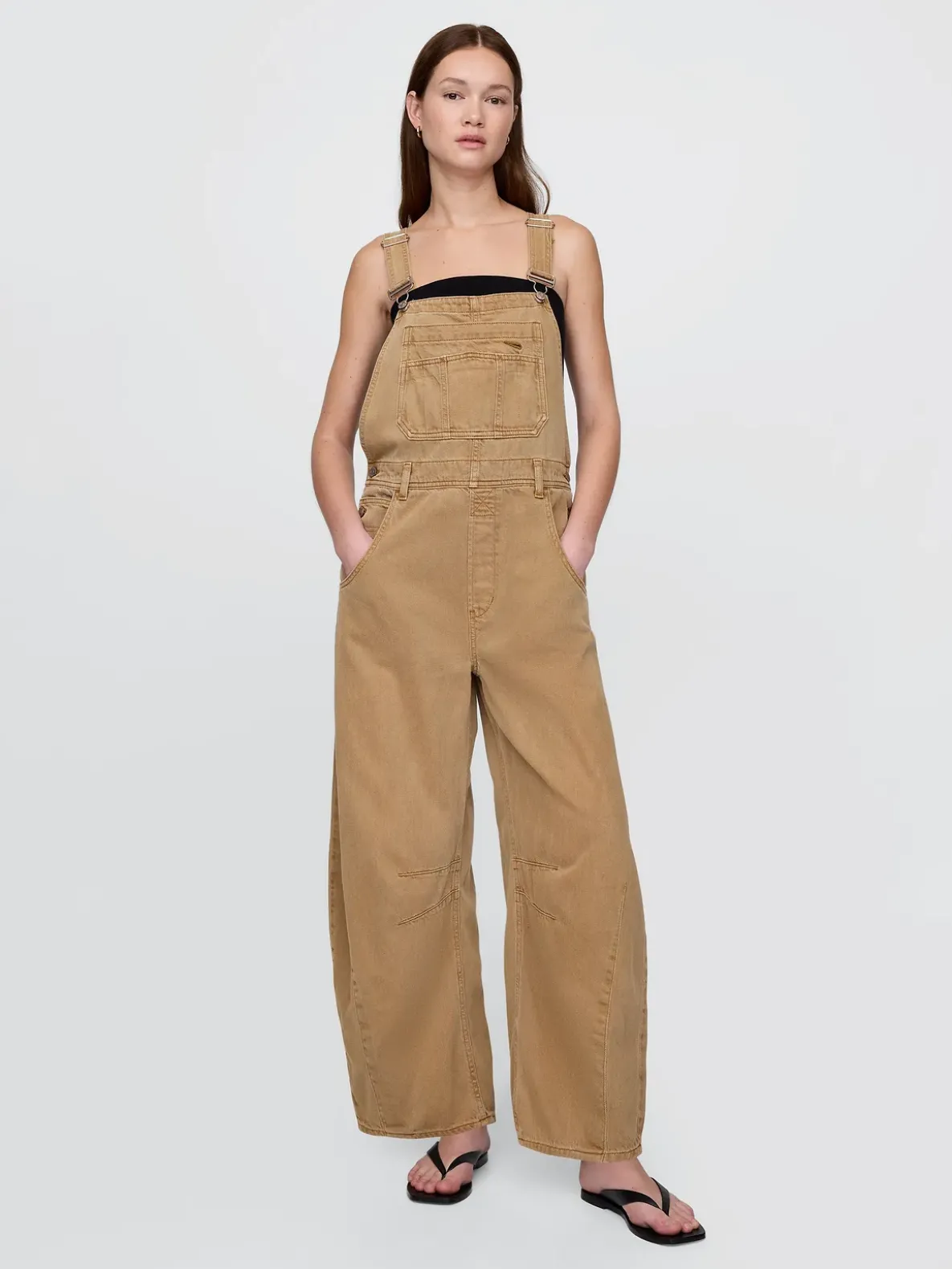 UltraSoft Denim Horseshoe Overalls