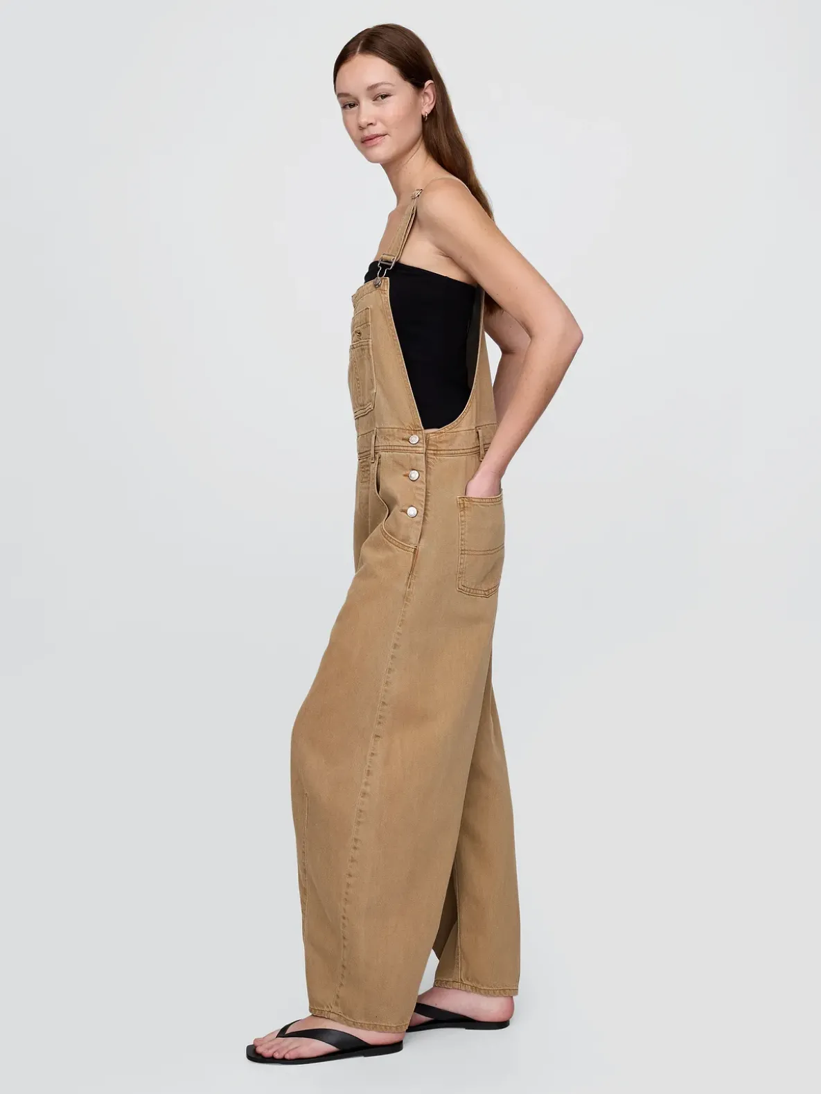 UltraSoft Denim Horseshoe Overalls