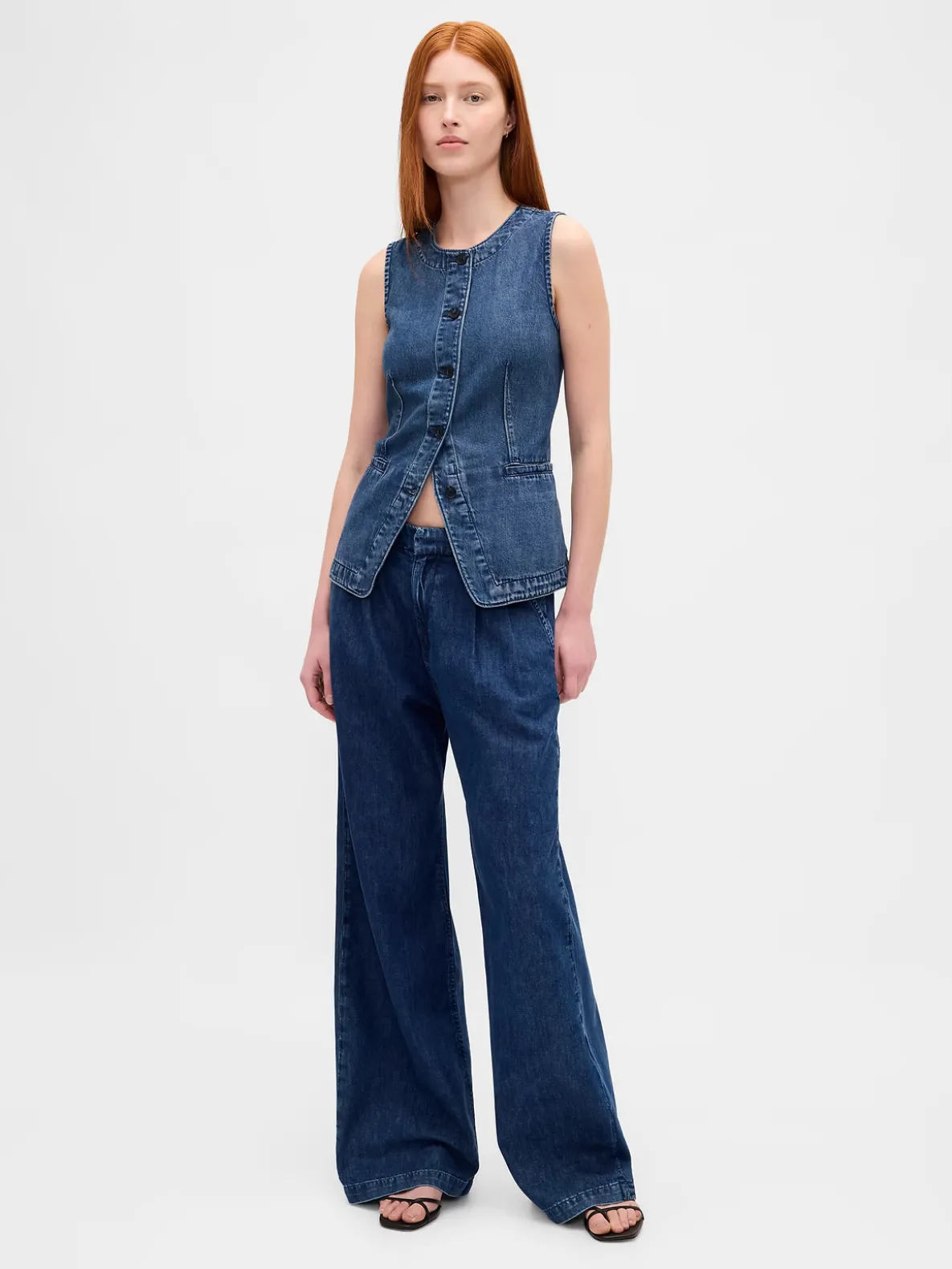 UltraSoft Denim Longline Vest