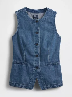 UltraSoft Denim Longline Vest