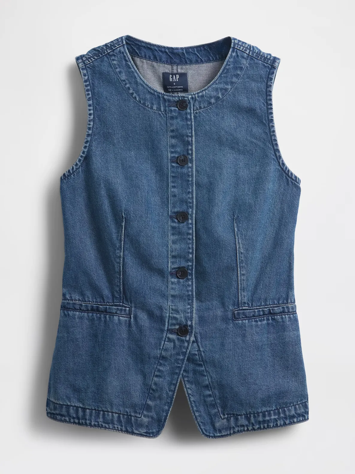 UltraSoft Denim Longline Vest