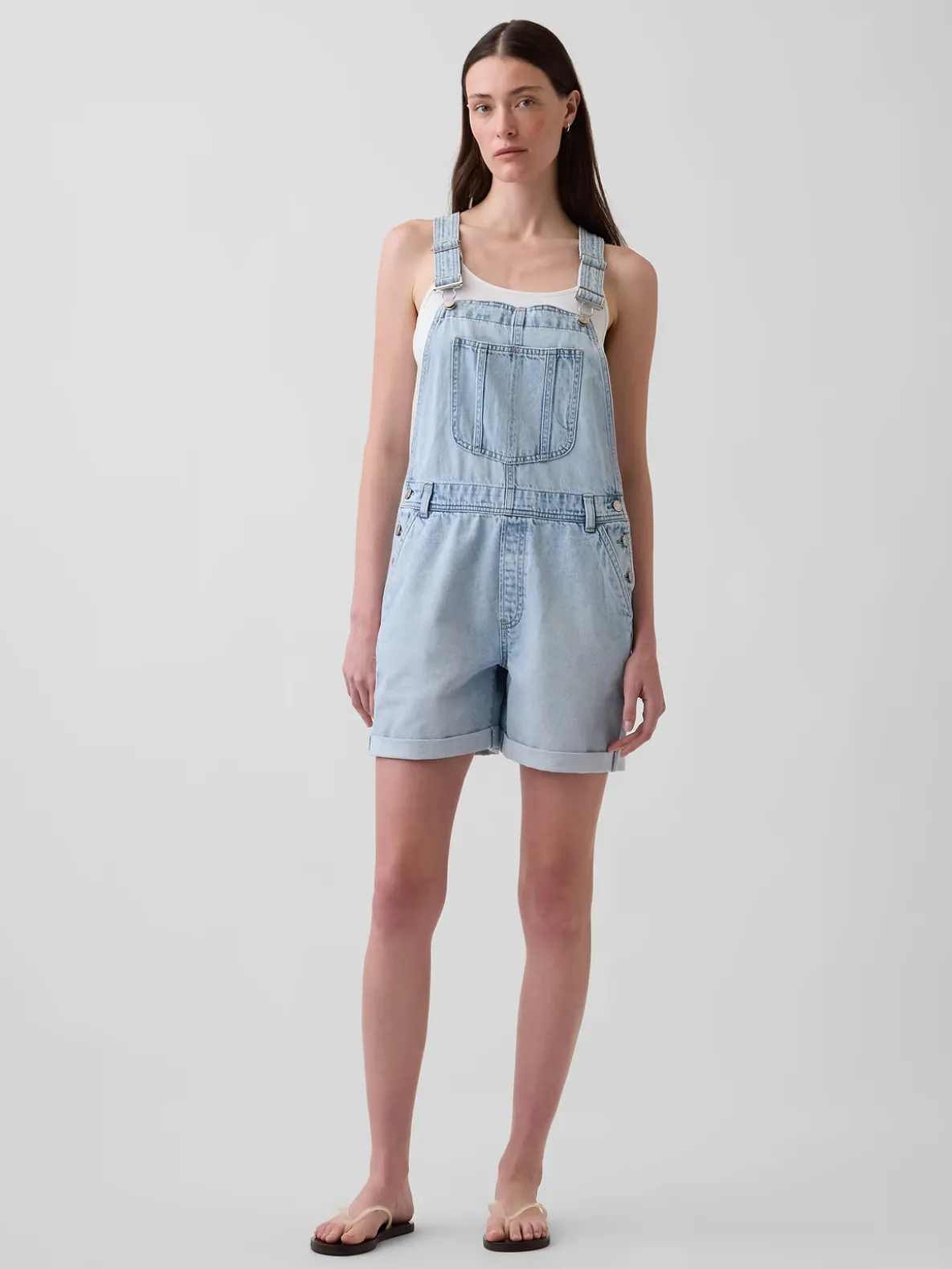 UltraSoft Denim Loose Shortalls
