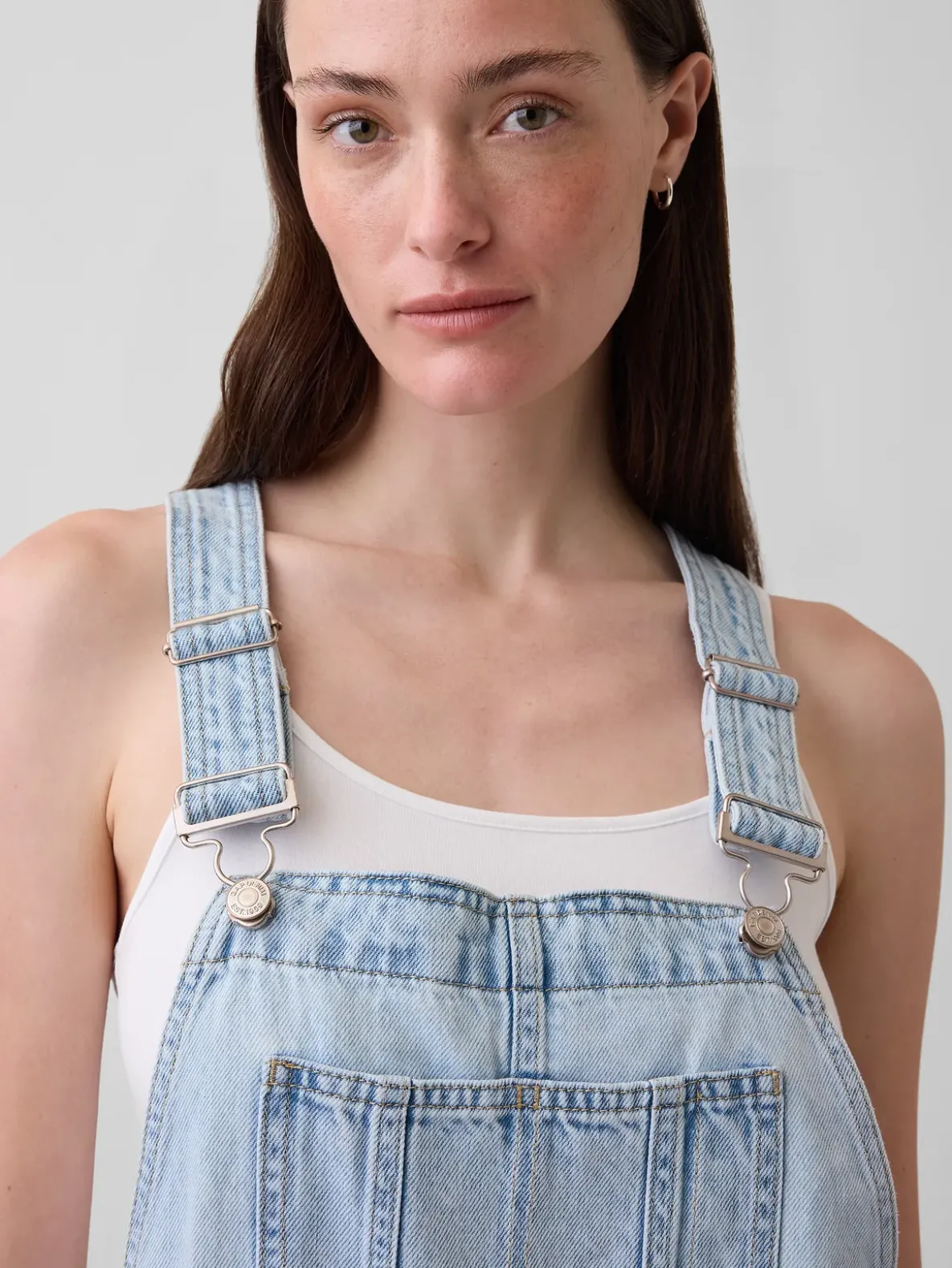 UltraSoft Denim Loose Shortalls
