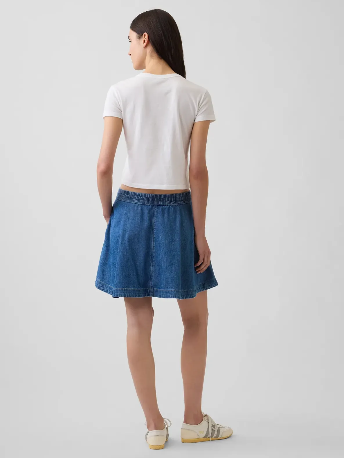 UltraSoft Denim Mini Circle Skirt