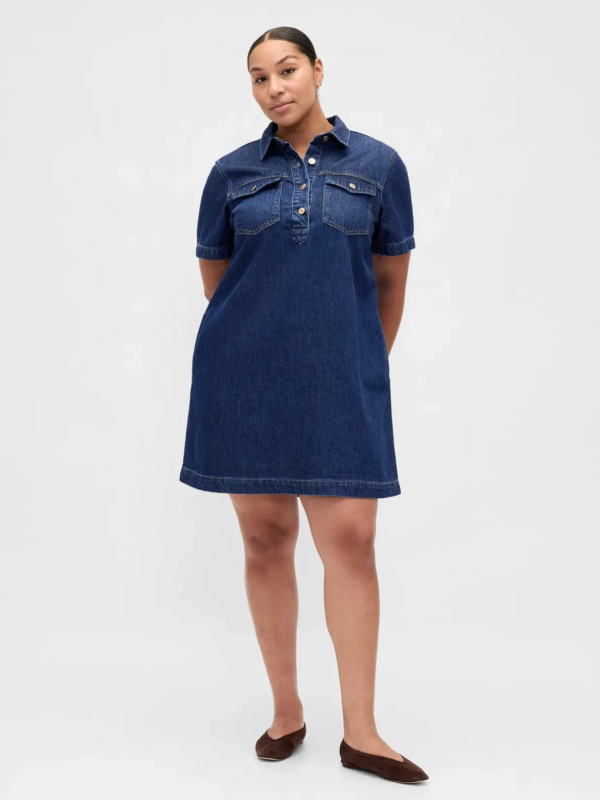 UltraSoft Denim Mini Dress