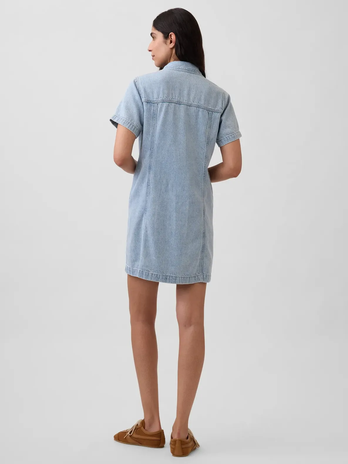 UltraSoft Denim Mini Shirtdress