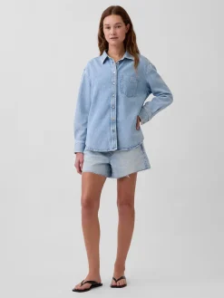 UltraSoft Denim Oversized Shirt