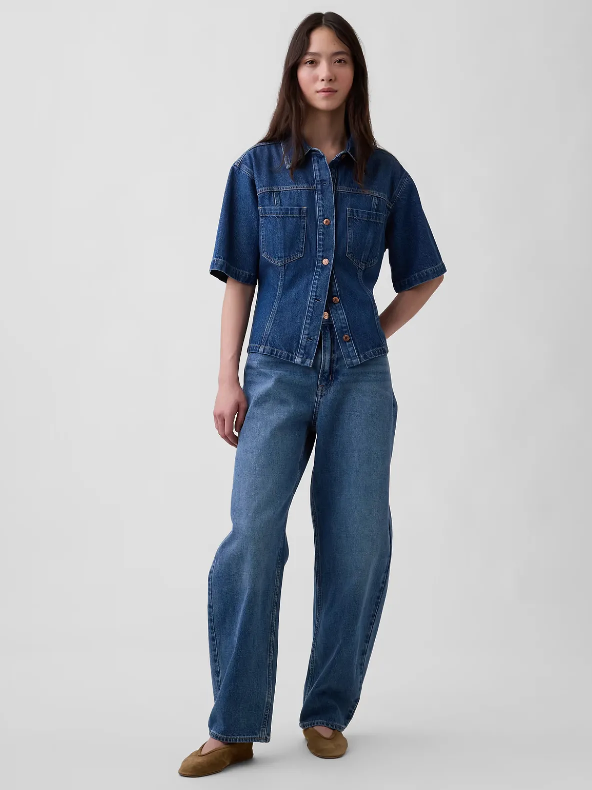 UltraSoft Denim Pocket Shirt