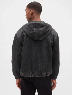 UltraSoft Denim Sherpa-Lined Zip Hoodie