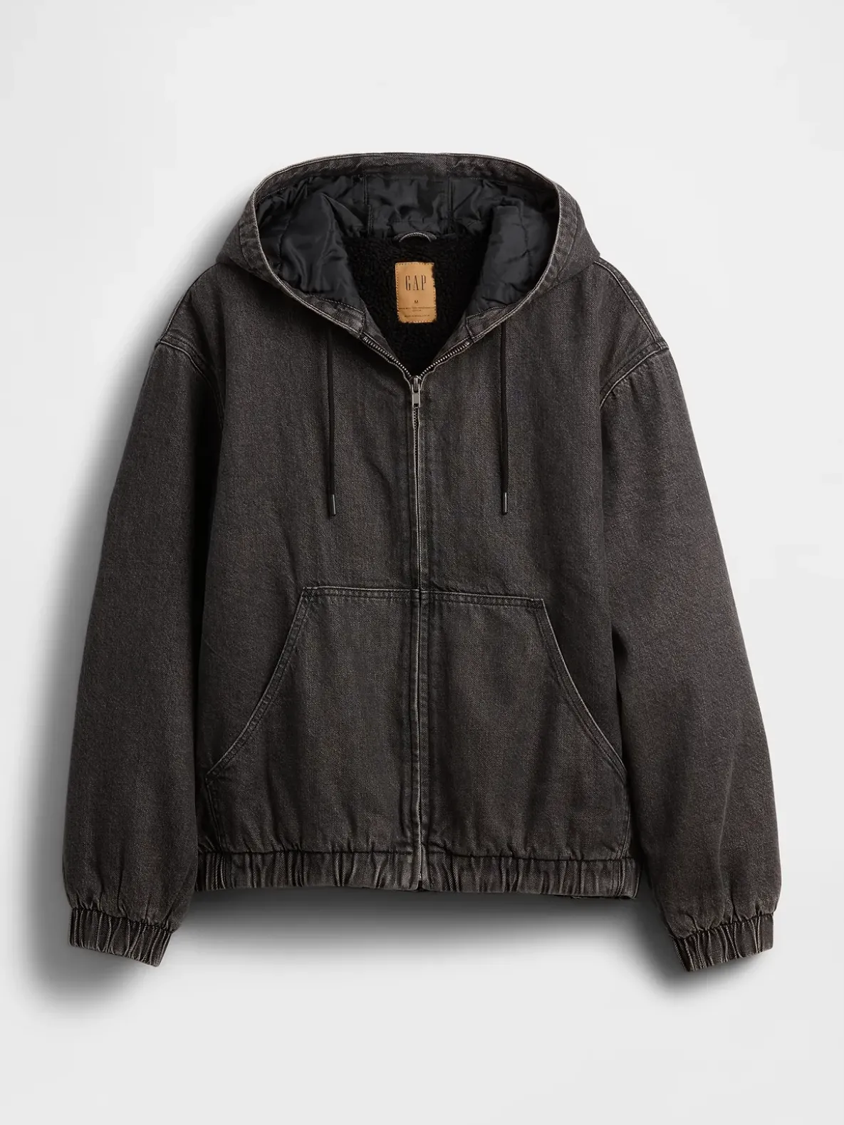 UltraSoft Denim Sherpa-Lined Zip Hoodie