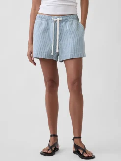 UltraSoft Denim Stripe Easy Shorts