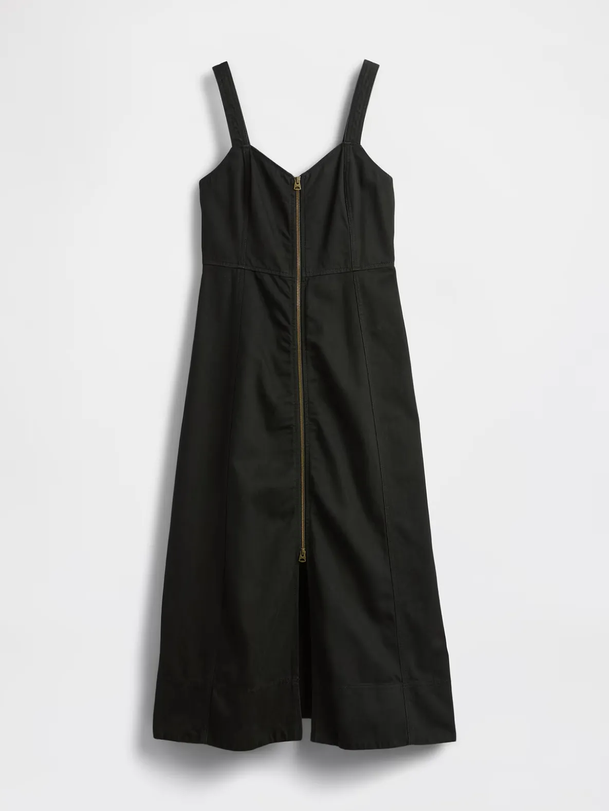UltraSoft Denim Zip-Front Maxi Dress