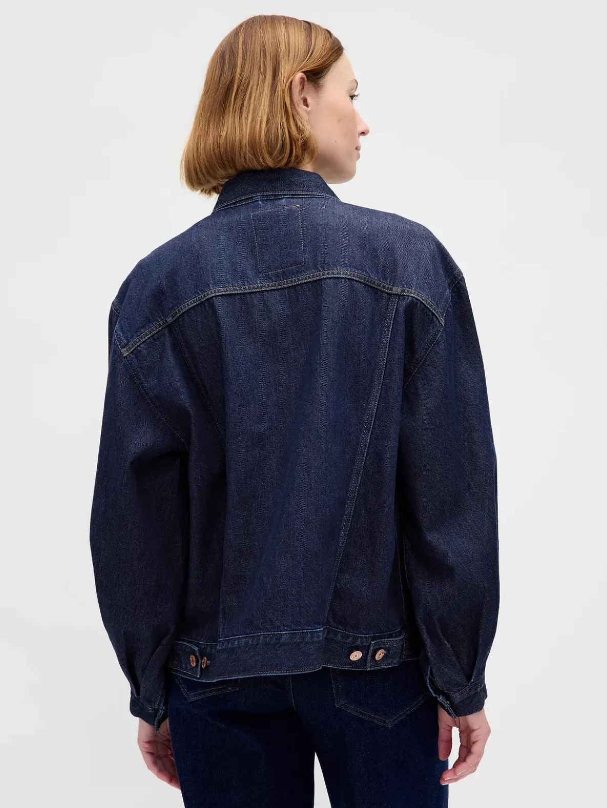 UltraSoft Oversized Balloon-Sleeve Icon Denim Jacket