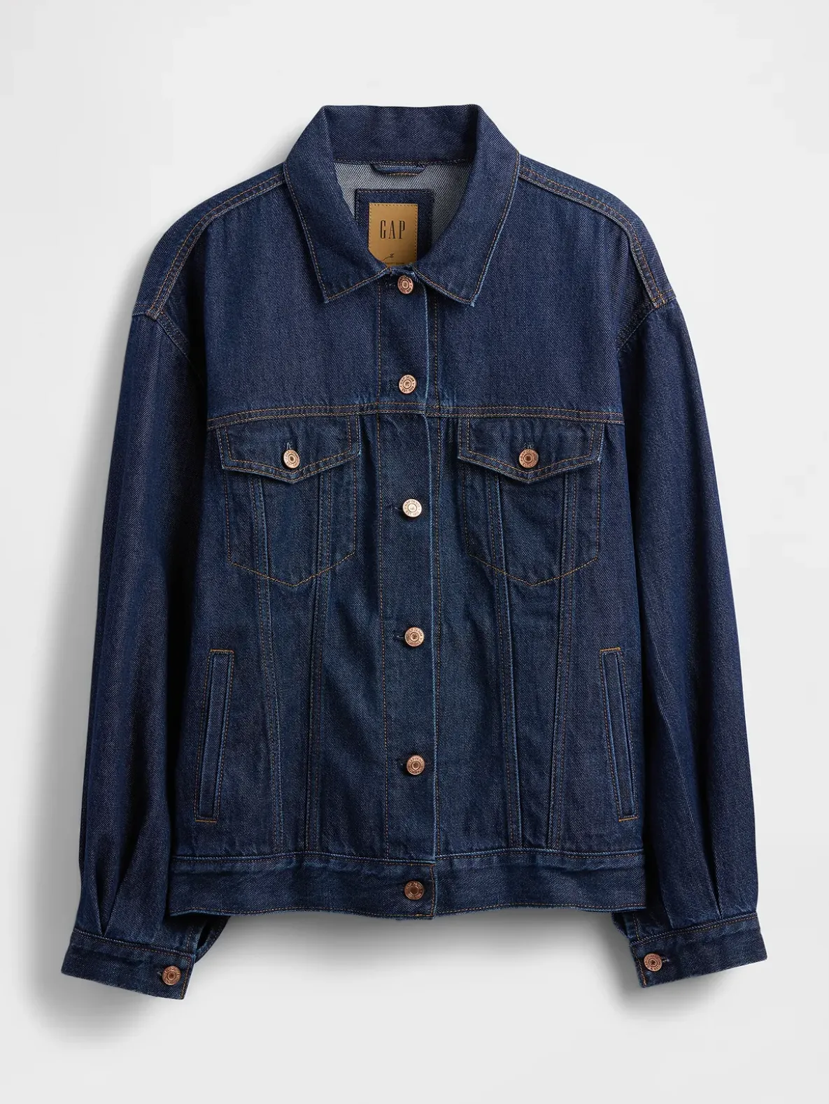 UltraSoft Oversized Balloon-Sleeve Icon Denim Jacket