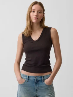 Variegated Rib Tank Top