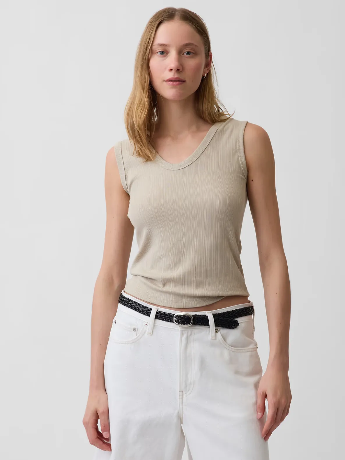 Variegated Rib Tank Top