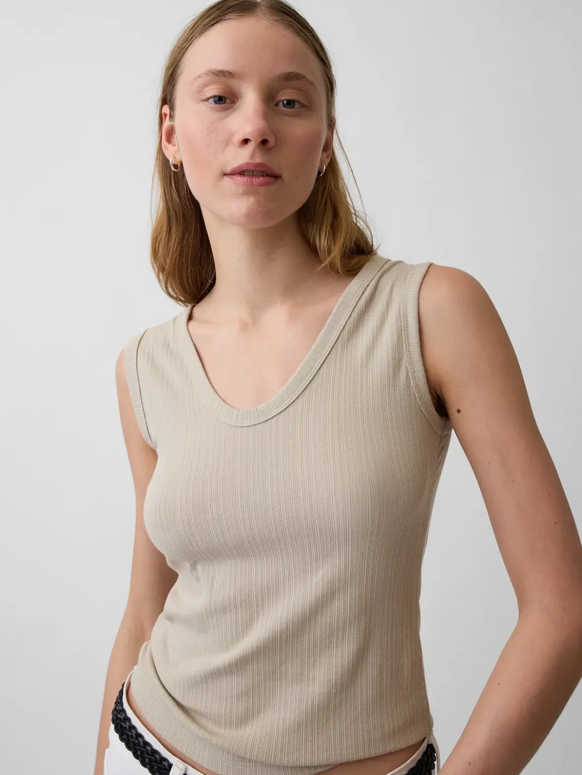 Variegated Rib Tank Top