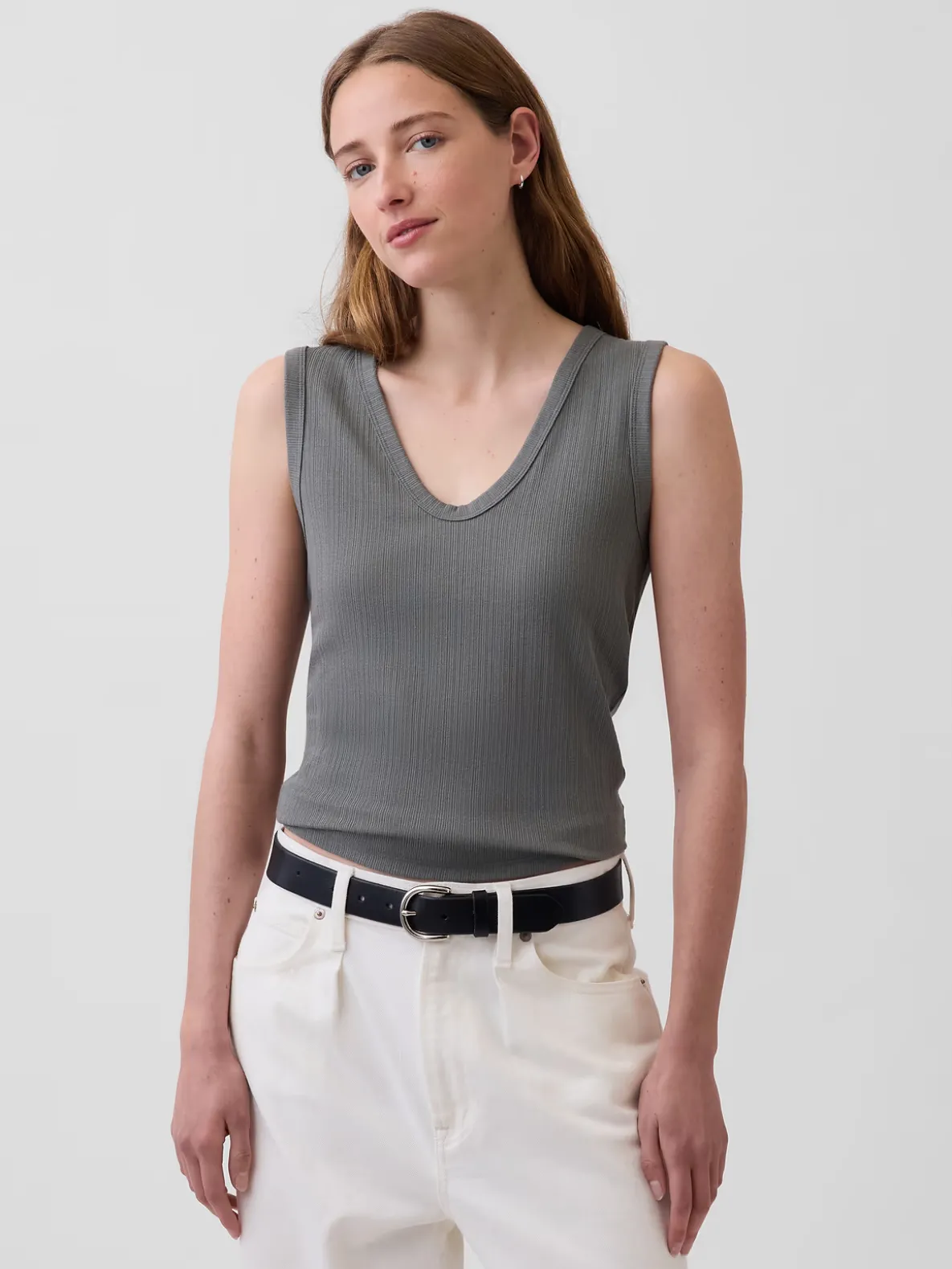 Variegated Rib Tank Top