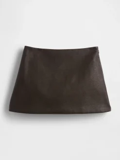 Vegan Leather Mini Skort