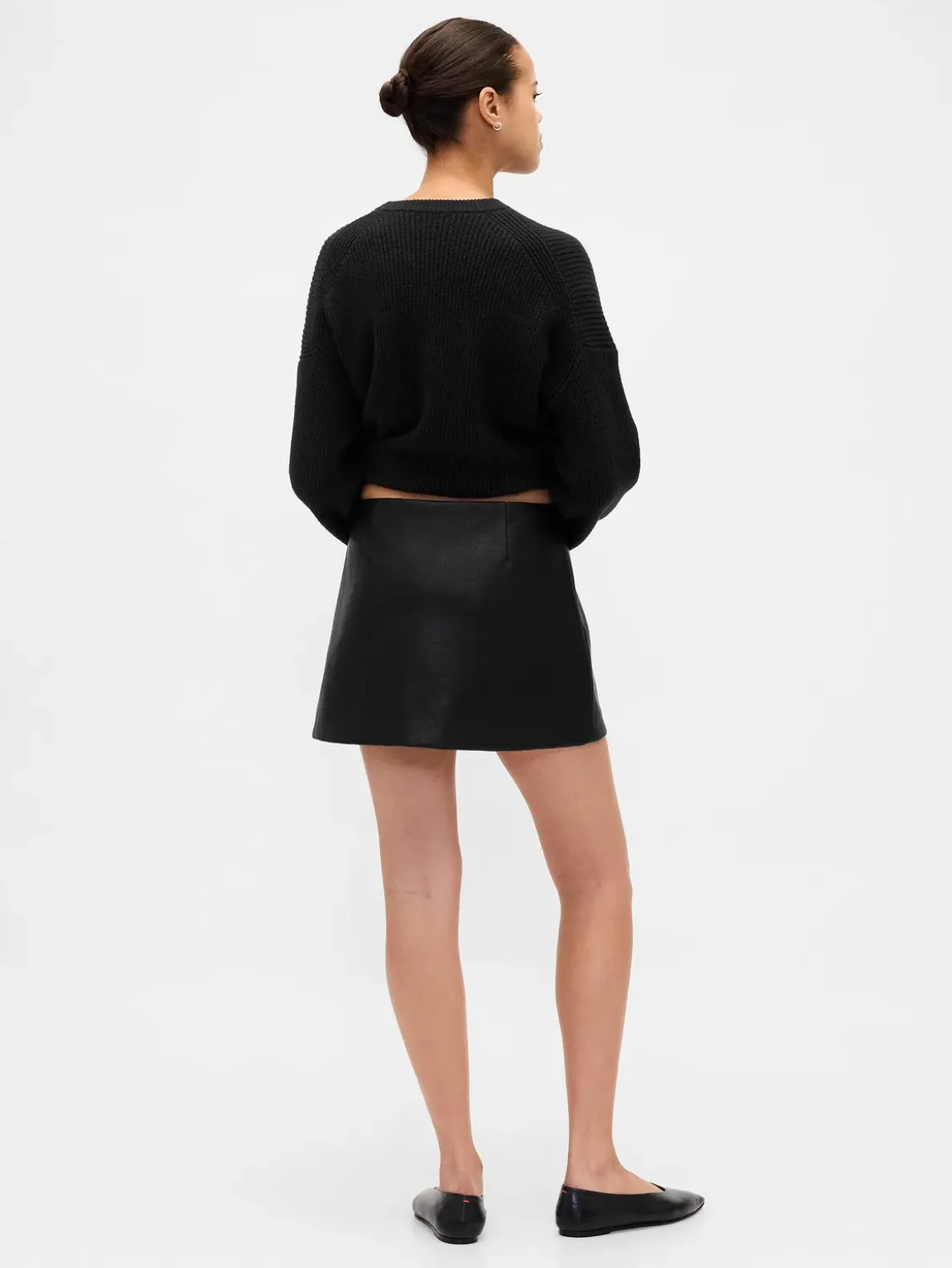 Vegan Leather Mini Skort