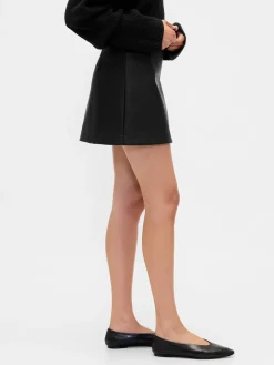 Vegan Leather Mini Skort