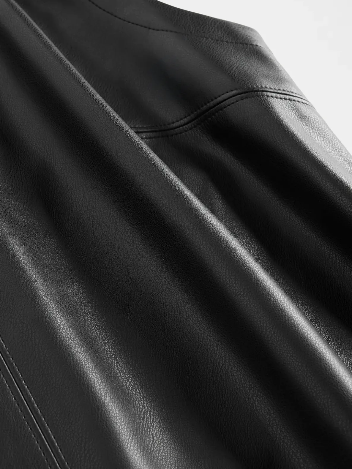 Vegan Leather Shift Mini Dress