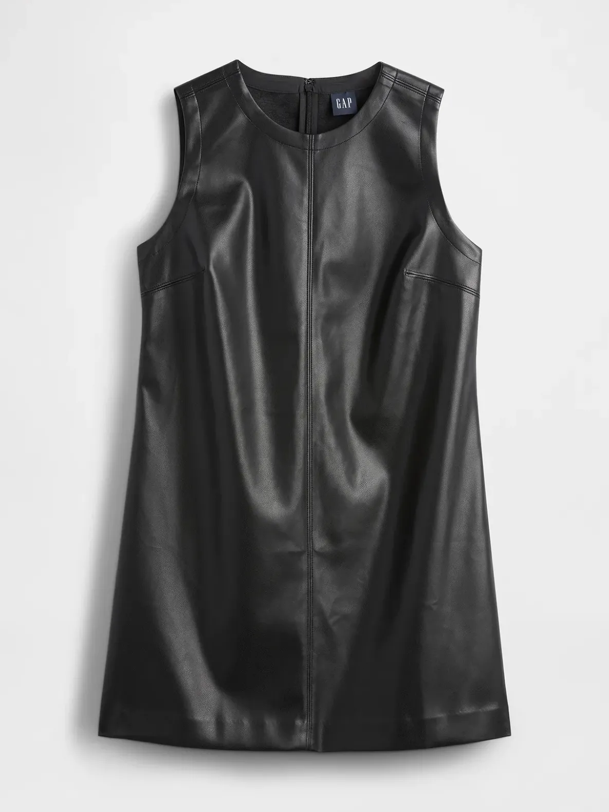 Vegan Leather Shift Mini Dress