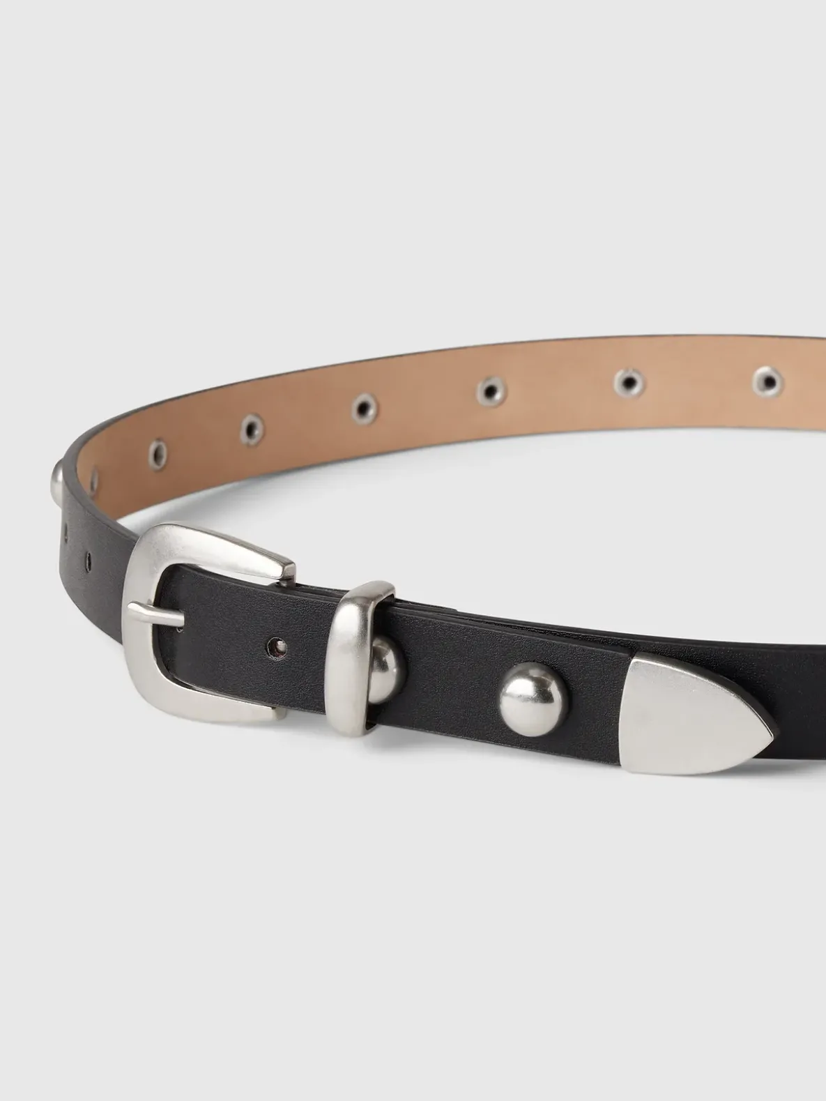 Vegan Leather Studded Belt