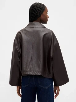 Vegan Leather Swing Jacket