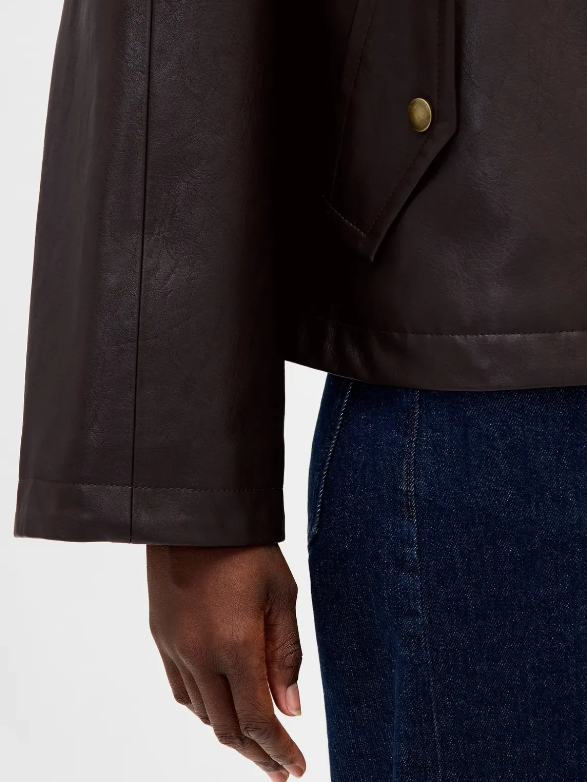 Vegan Leather Swing Jacket