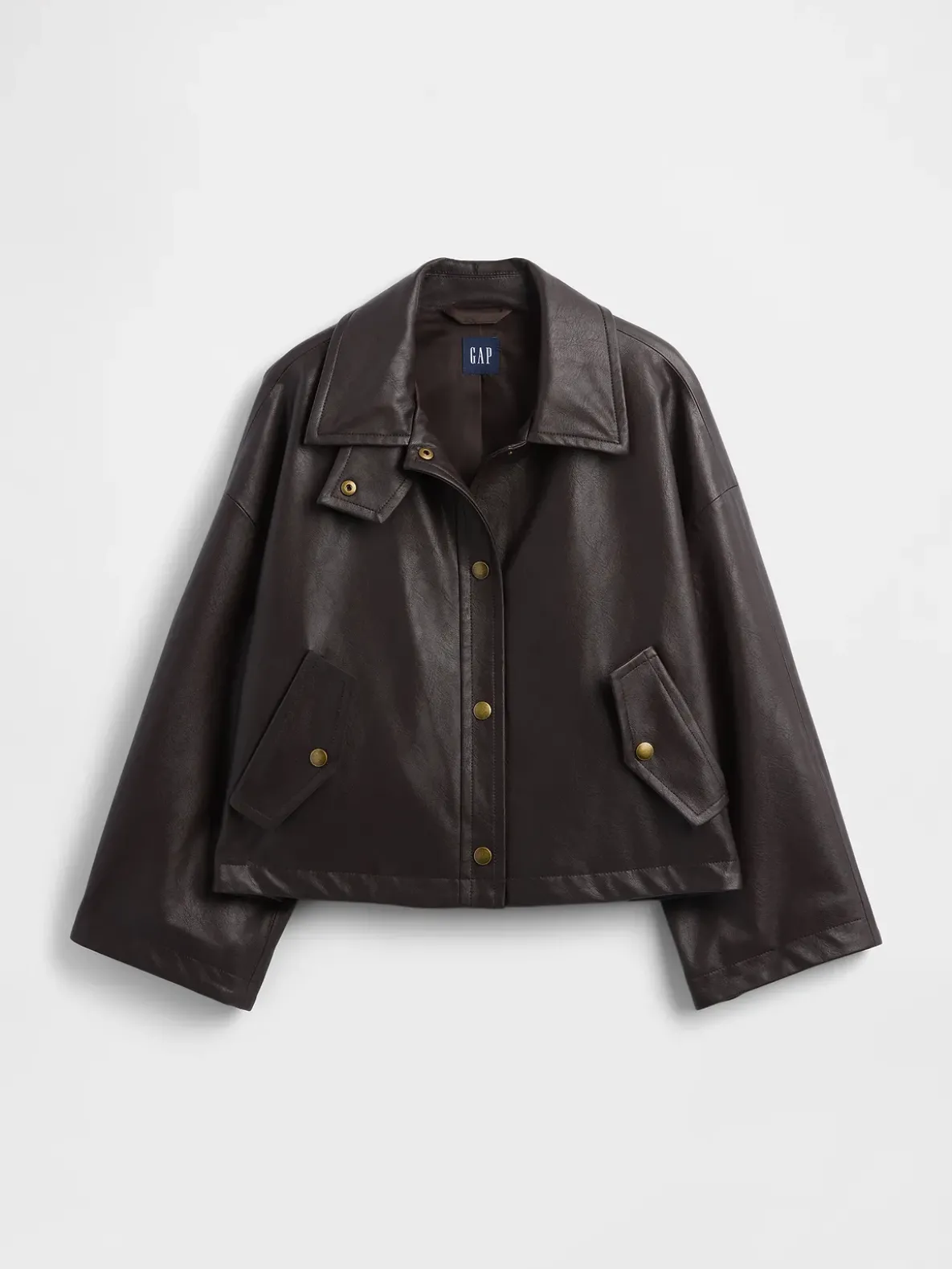 Vegan Leather Swing Jacket