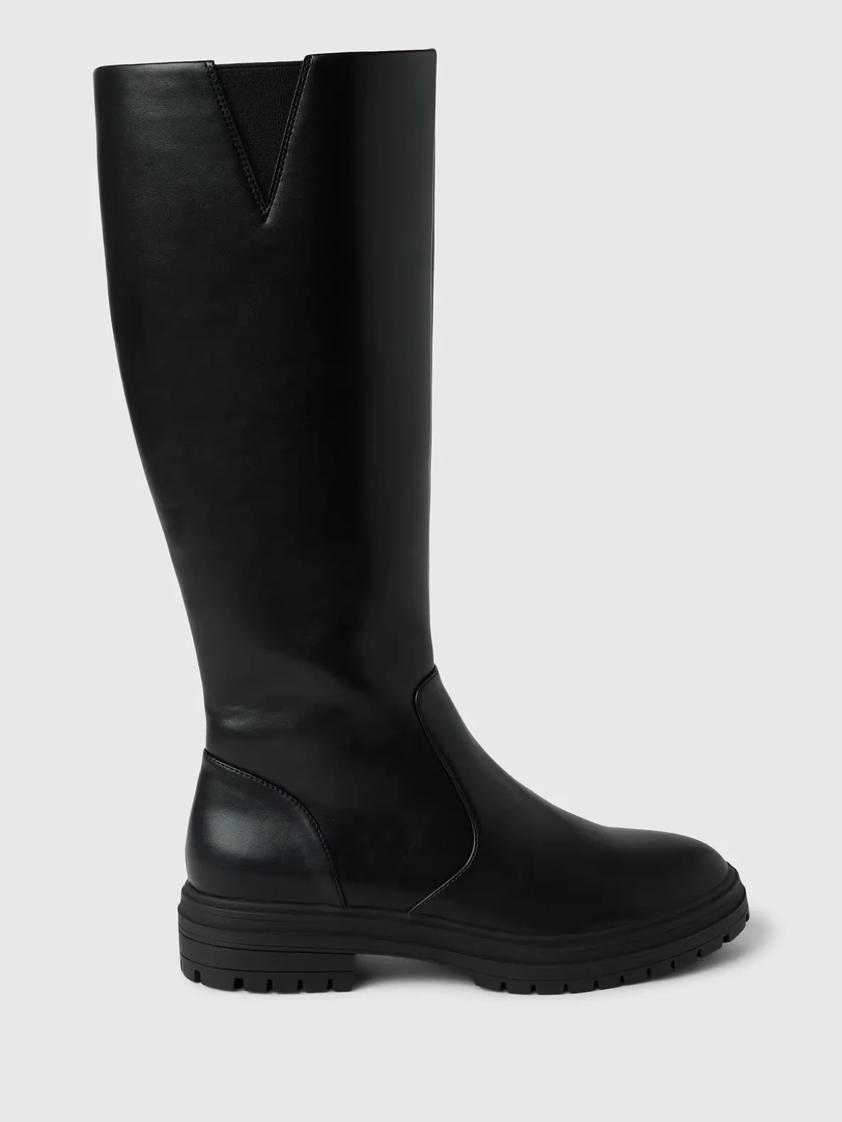 Vegan Leather Tall Boots