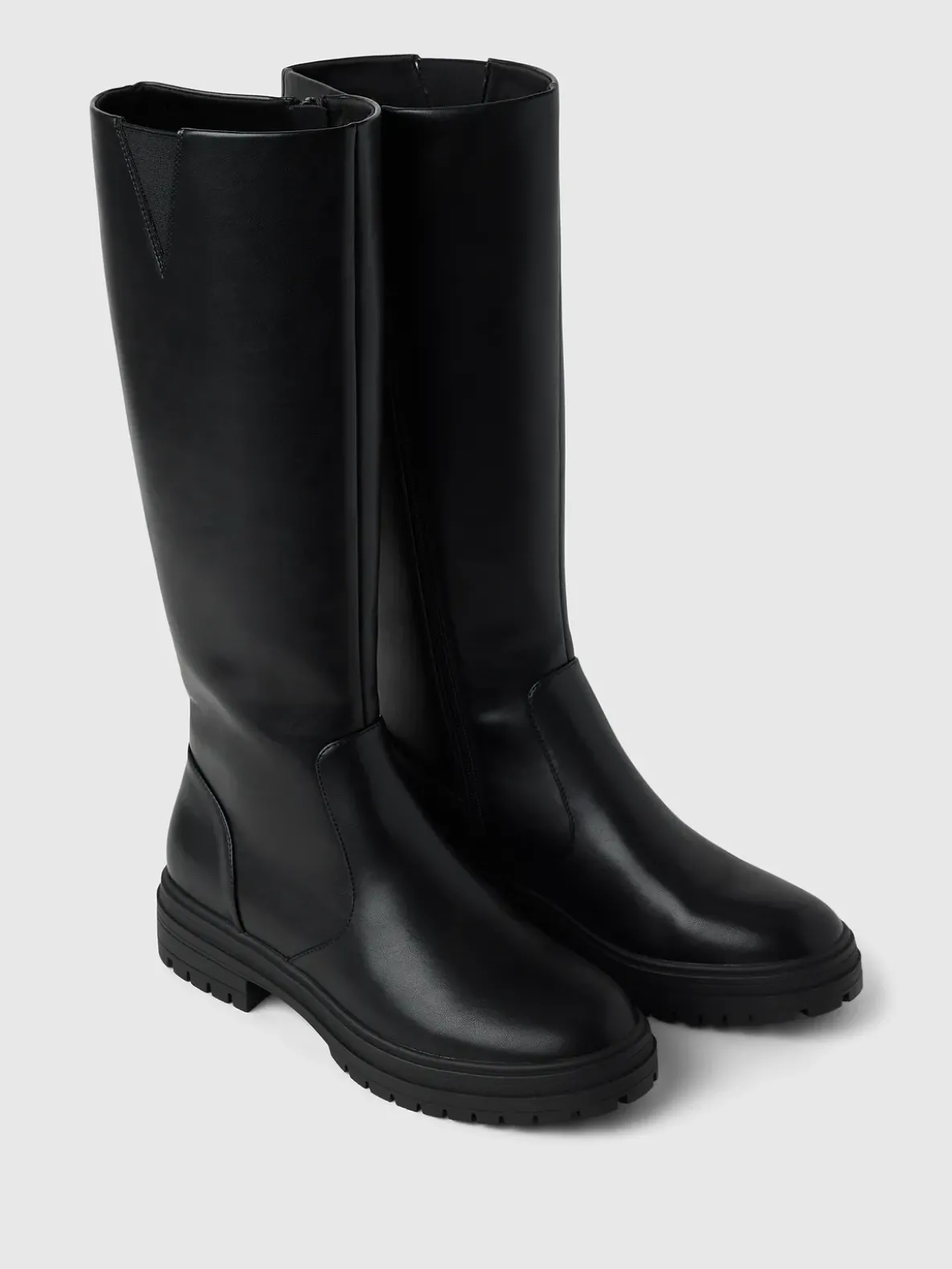 Vegan Leather Tall Boots