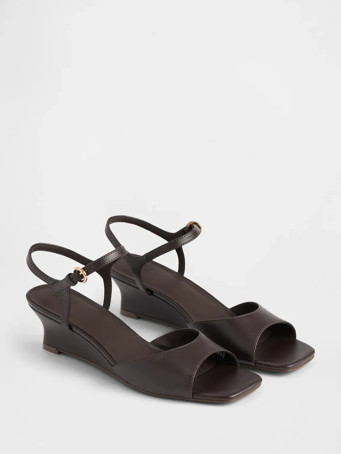 Vegan Leather Wedge Sandals