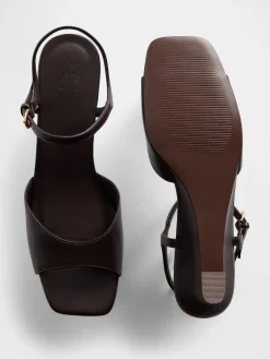 Vegan Leather Wedge Sandals