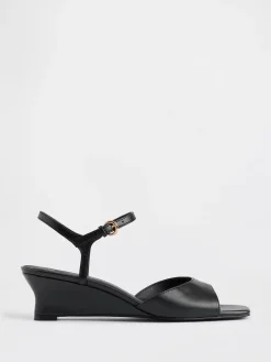 Vegan Leather Wedge Sandals