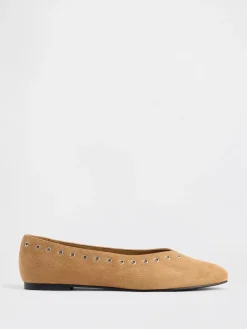 Vegan Suede Ballet Flats