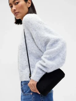 Vegan Suede Barrel Bag