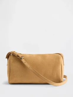 Vegan Suede Barrel Bag