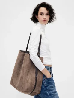 Vegan Suede Bucket Bag