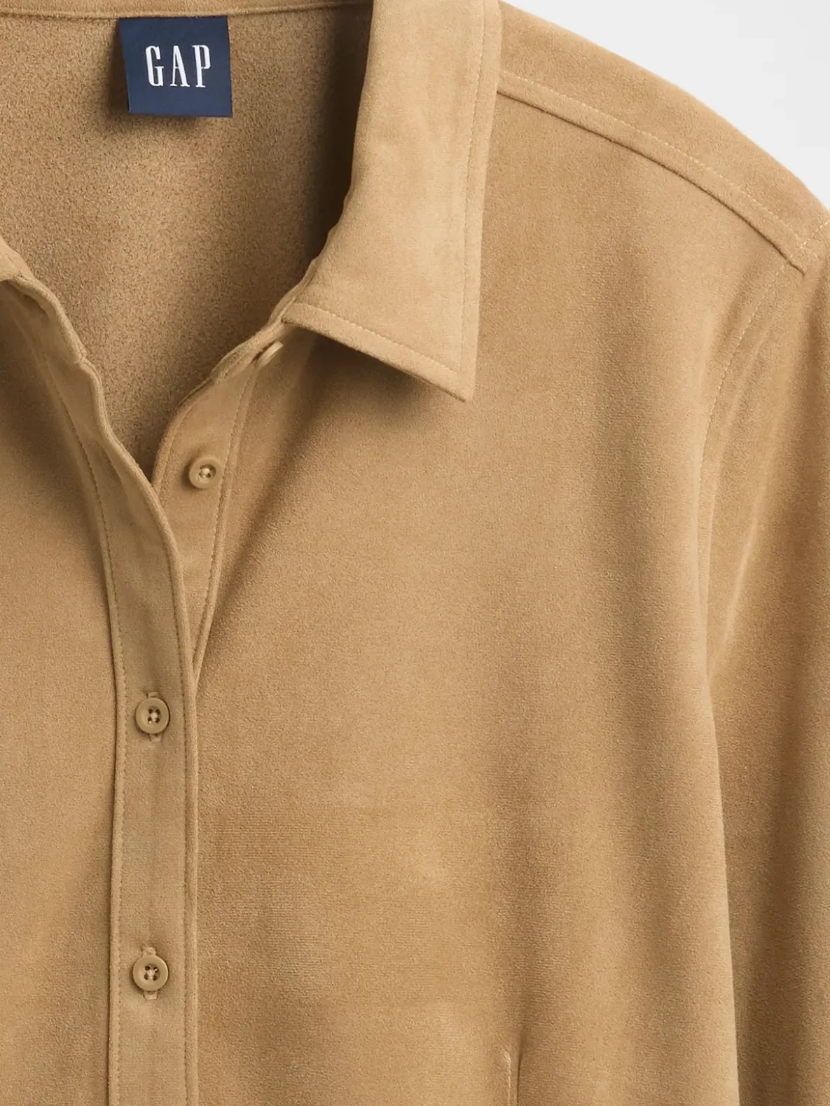 Vegan Suede Fitted Shirt