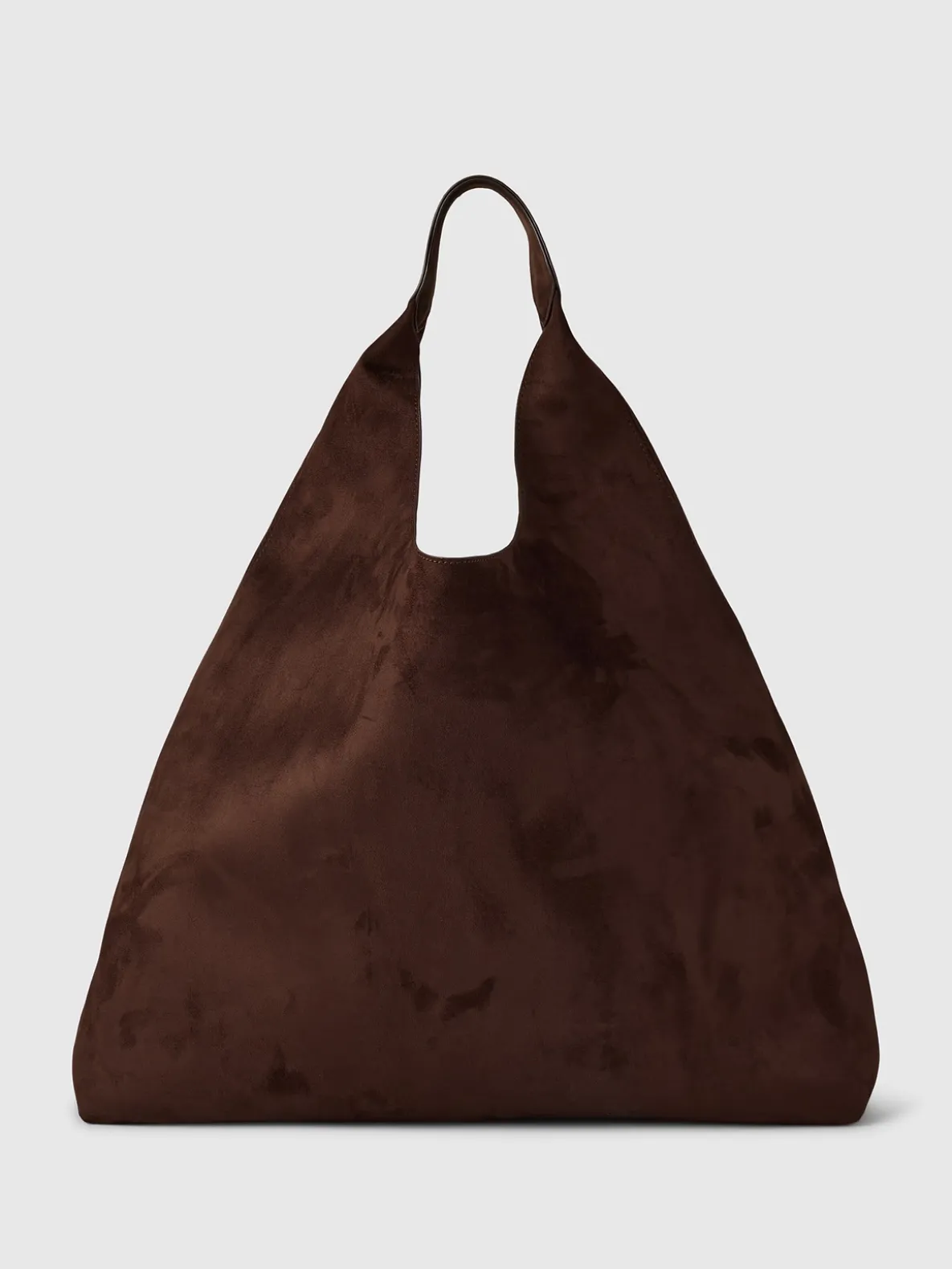 Vegan Suede Slouchy Tote Bag