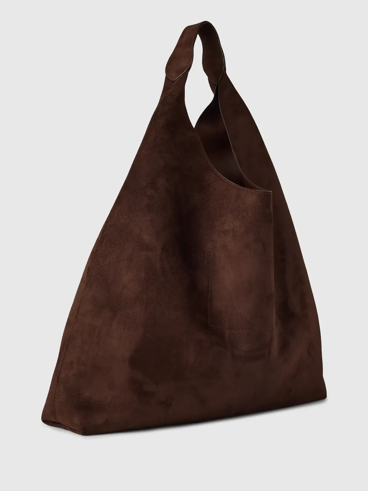 Vegan Suede Slouchy Tote Bag