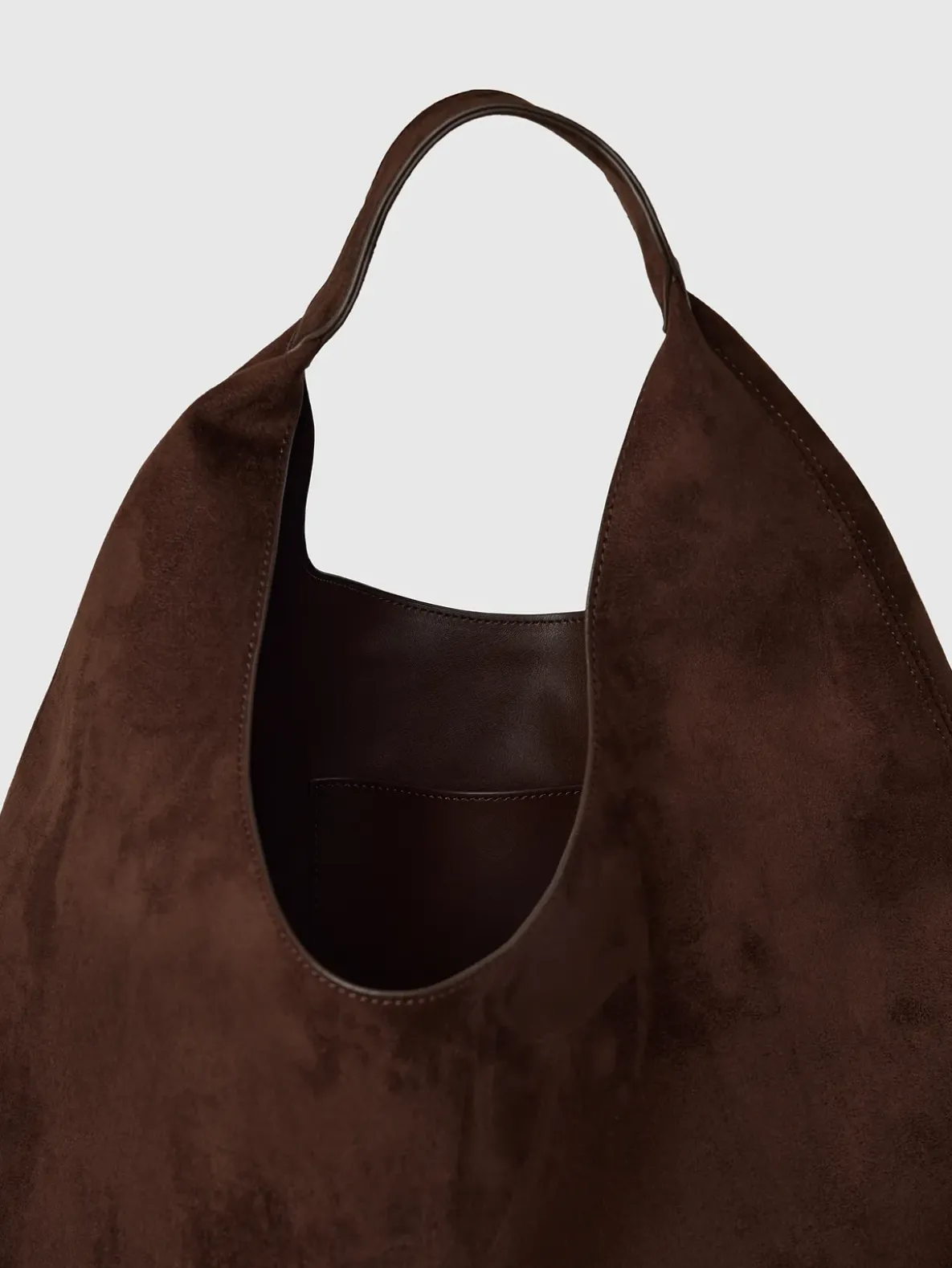 Vegan Suede Slouchy Tote Bag