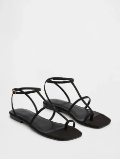 Vegan Suede T-Strap Sandals