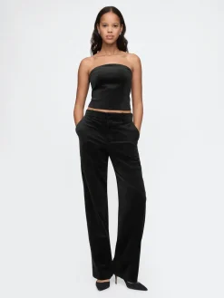 Velvet Crop Tube Top