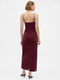 Velvet Square-Neck Maxi Dress